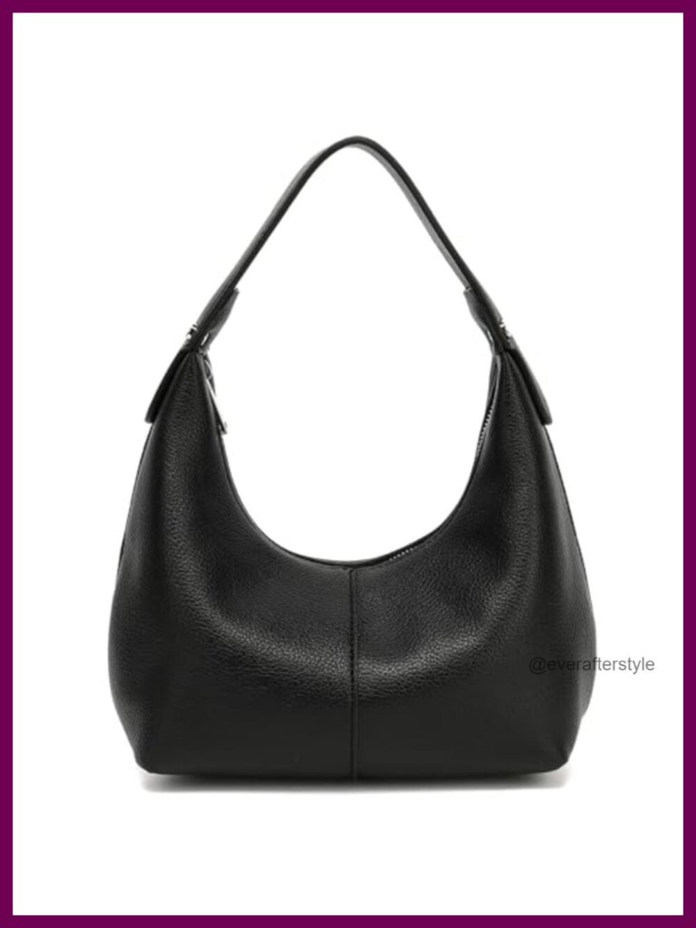 Small Crescent Hobo Shoulder Bag Soft PU Leather Purse